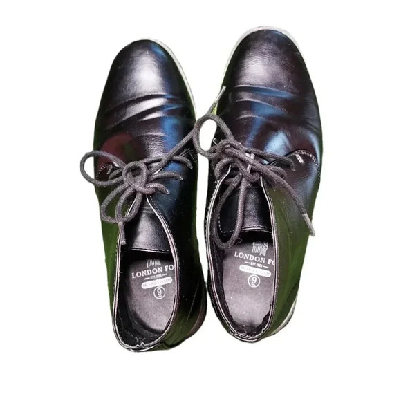 London Fog LFM Broadstreet Mens Memory Foam Black Size 9 - Picture 12 of 12